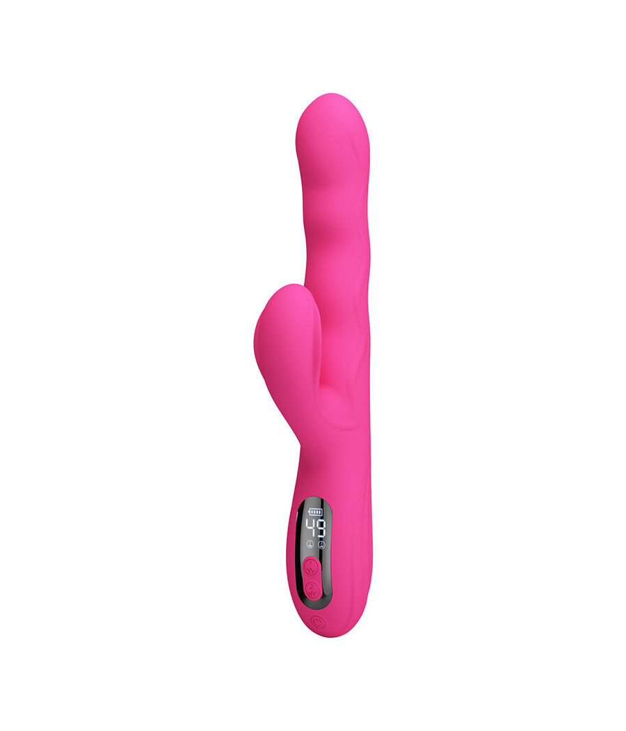 PRETTY LOVE - VIBRATEUR LAPIN MULTIFONCTION WINTERS AVEC AFFICHAGE LED ROSE