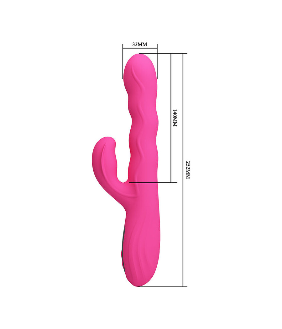 PRETTY LOVE - WINTERS VIBRADOR RABBIT MULTIFUNCIÓN CON PANTALLA LED ROSA