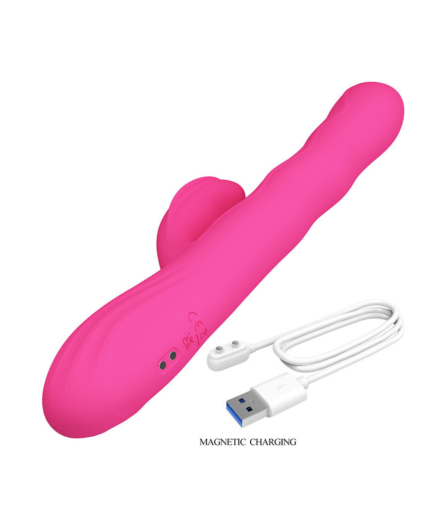 PRETTY LOVE - WINTERS VIBRADOR RABBIT MULTIFUNCIÓN CON PANTALLA LED ROSA