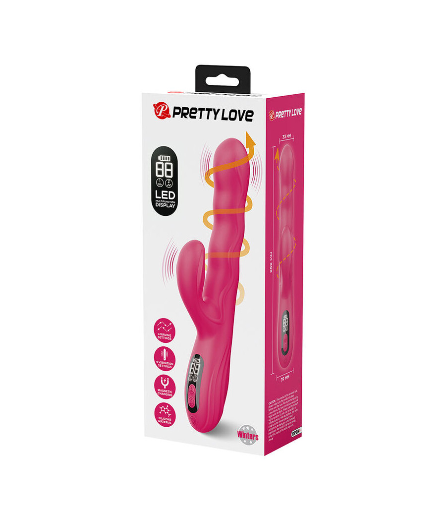 PRETTY LOVE - VIBRADOR COELHO MULTIFUNCIONAL DE INVERNO COM DISPLAY DE LED ROSA