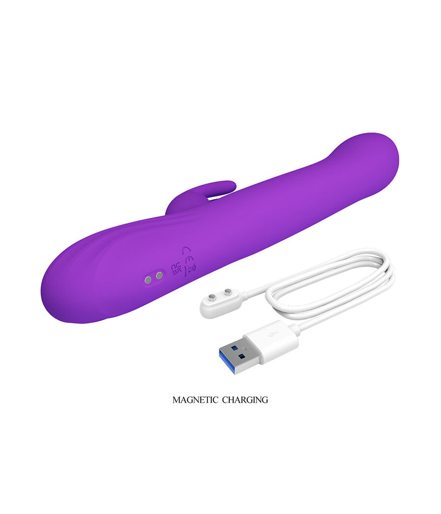 PRETTY LOVE - SABIEN VIBRADOR RABBIT CON ESTIMULACIÓN POR GOLPETEOS Y LED MORADO