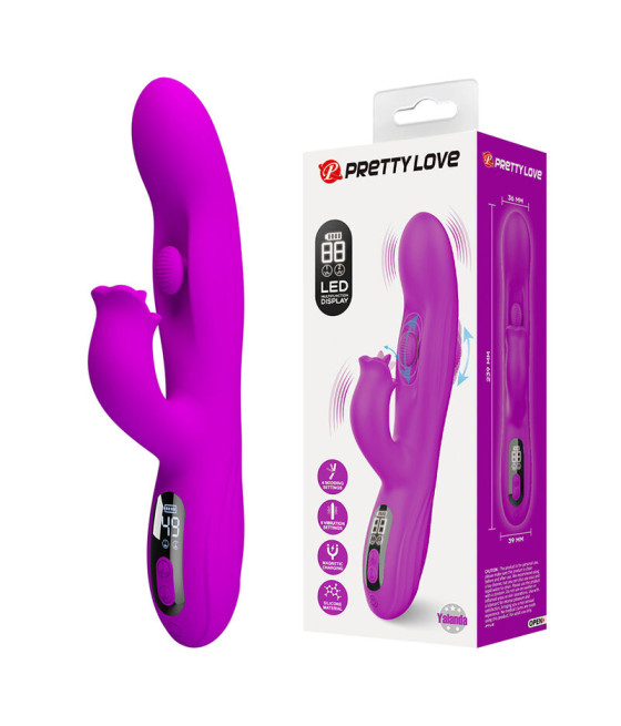 PRETTY LOVE - VIBRATORE OSCILLANTE YALANDA RABBIT CON DISPLAY LED VIOLA