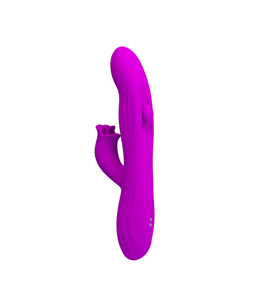 PRETTY LOVE - YALANDA RABBIT OSCILLATING VIBRATOR WITH LED DISPLAY PURPLE