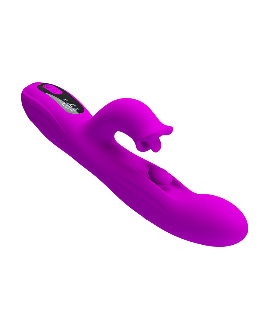 PRETTY LOVE - VIBRADOR OSCILATIVO YALANDA RABBIT COM DISPLAY DE LED ROXO