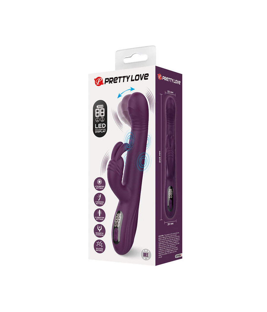 PRETTY LOVE - DEE VIBRATEUR LAPIN MULTIFONCTION OSCILLANT ET À PERCUSSION VIOLET