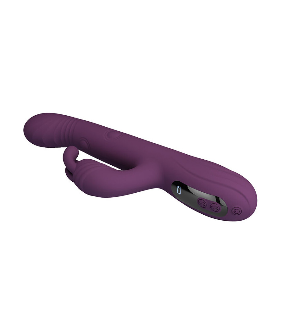 PRETTY LOVE - DEE VIBRADOR MULTIFUNCIONAL COELHO OSCILAÇÃO E PERCUSSÃO ROXO