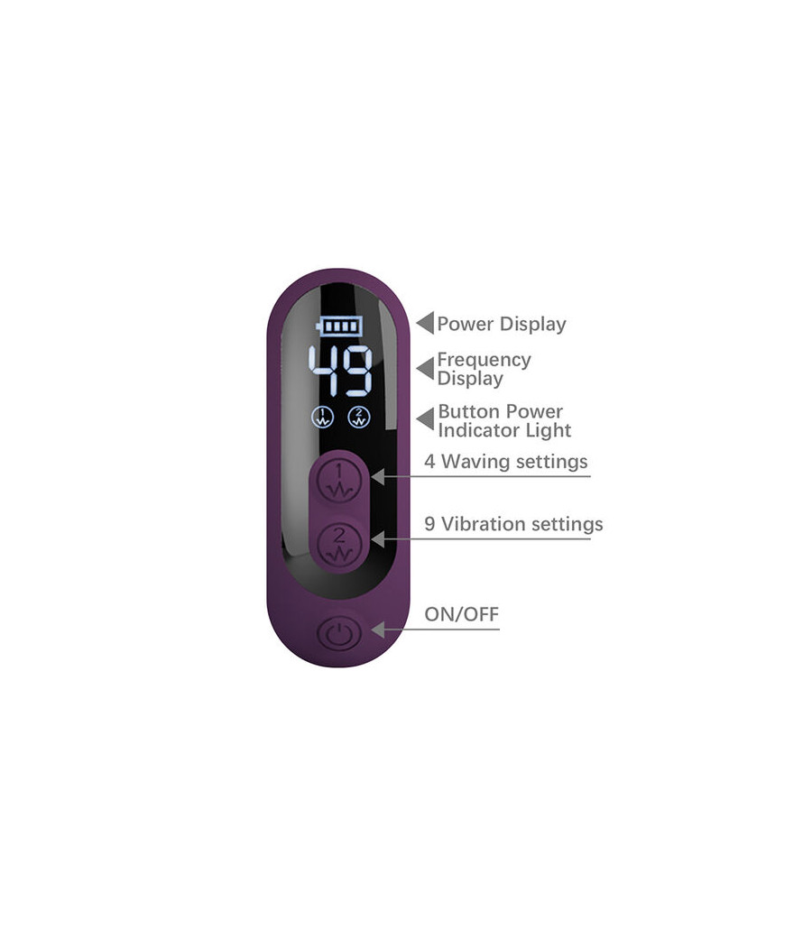 PRETTY LOVE - DEE VIBRATORE A CONIGLIO MULTIFUNZIONE OSCILLANTE E A PERCUSSIONE VIOLA