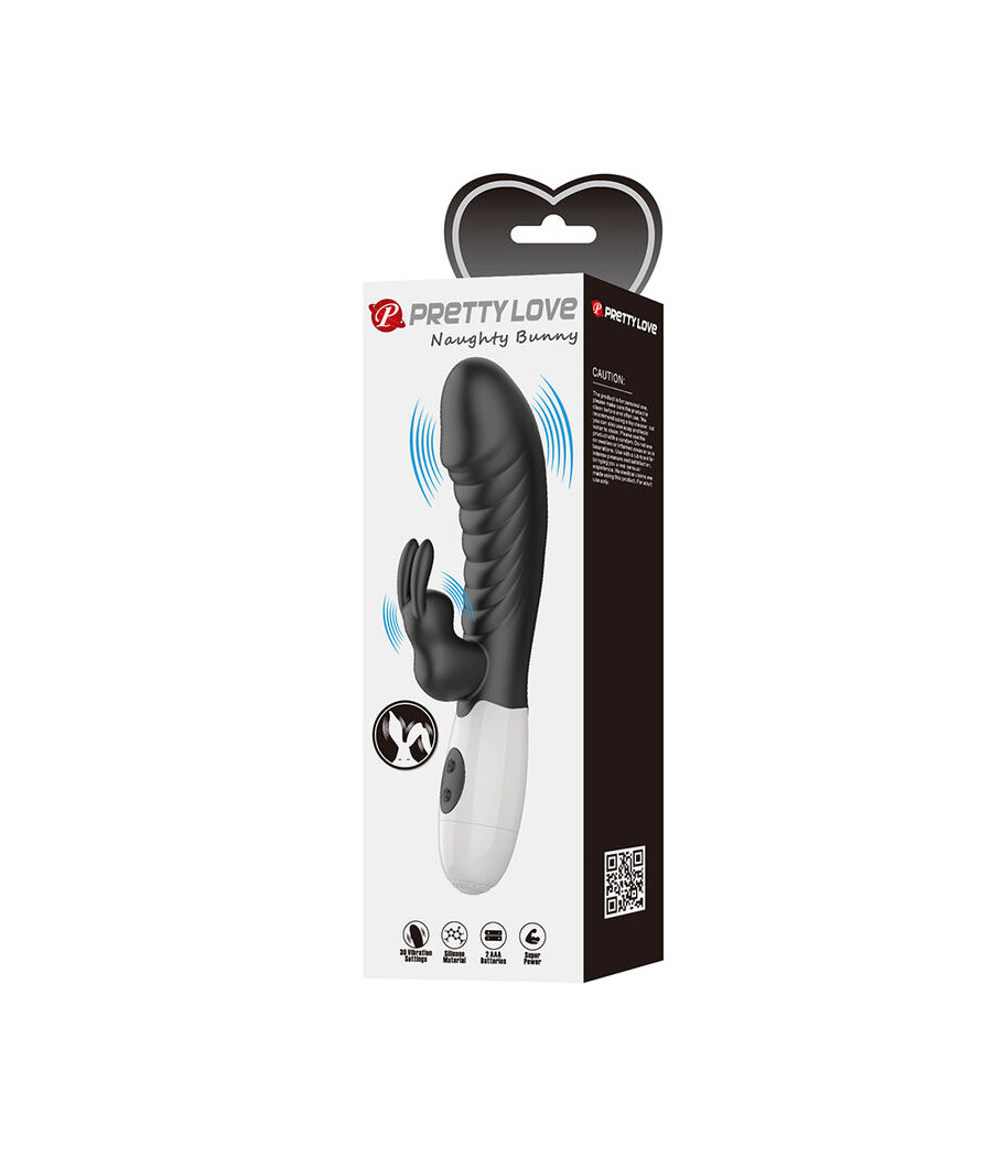 PRETTY LOVE - NAUGHTY BUNNY 30 FUNCTION RABBIT VIBRATOR BLACK