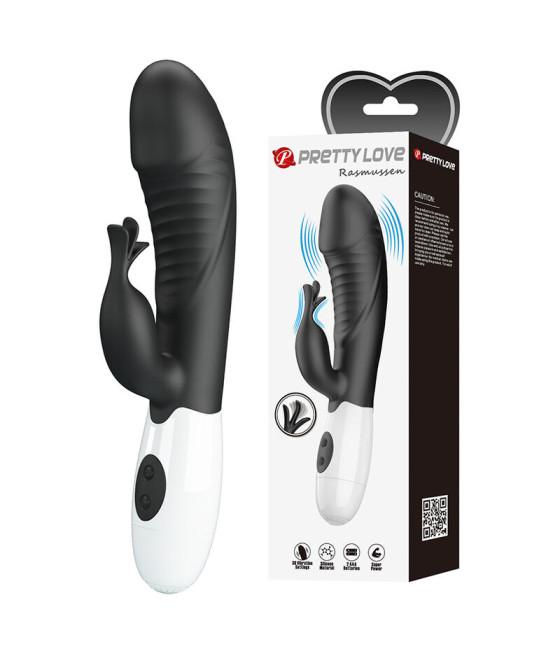 PRETTY LOVE - RASMUSSEN 30 FUNCTION RABBIT VIBRATOR BLACK