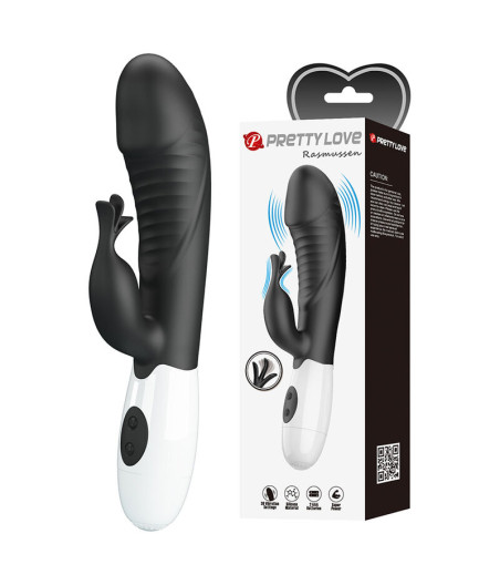PRETTY LOVE - RASMUSSEN 30 FUNCTION RABBIT VIBRATOR BLACK