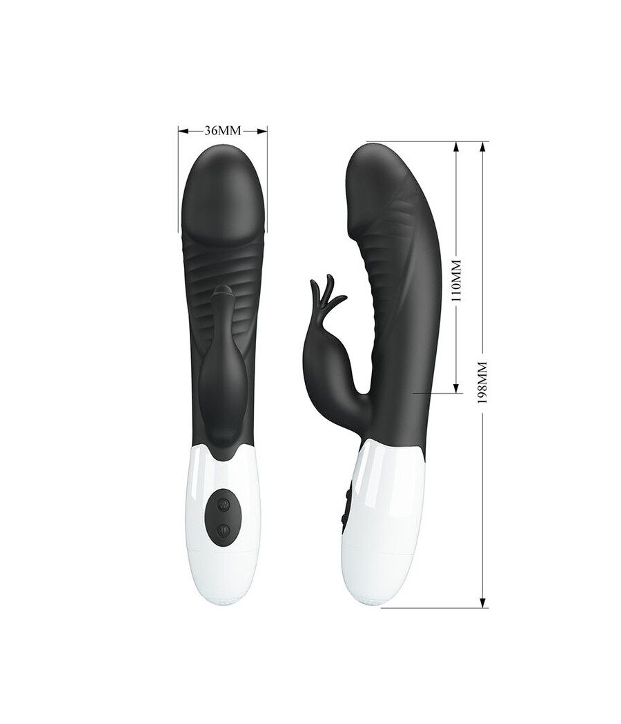 PRETTY LOVE - RASMUSSEN 30-FUNKTIONEN-HASE-VIBRATOR SCHWARZ