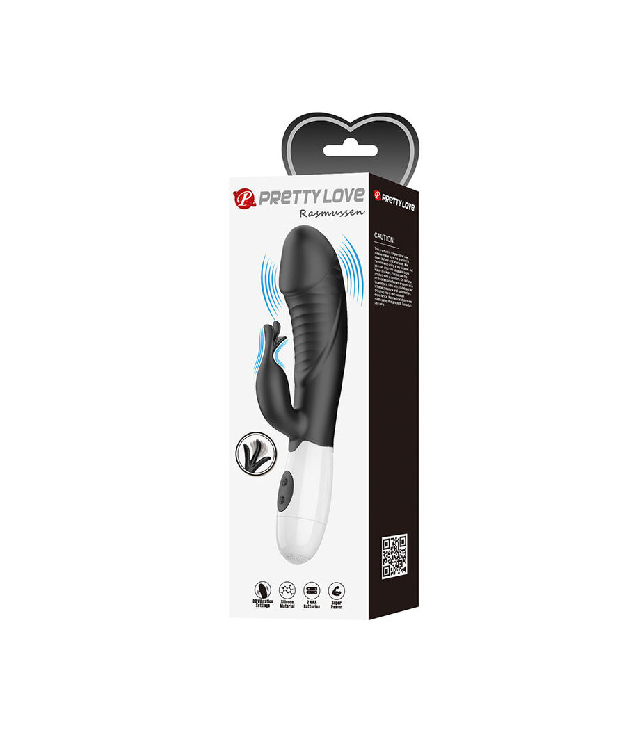 PRETTY LOVE - RASMUSSEN VIBRADOR COELHO COM 30 FUNÇÕES PRETO
