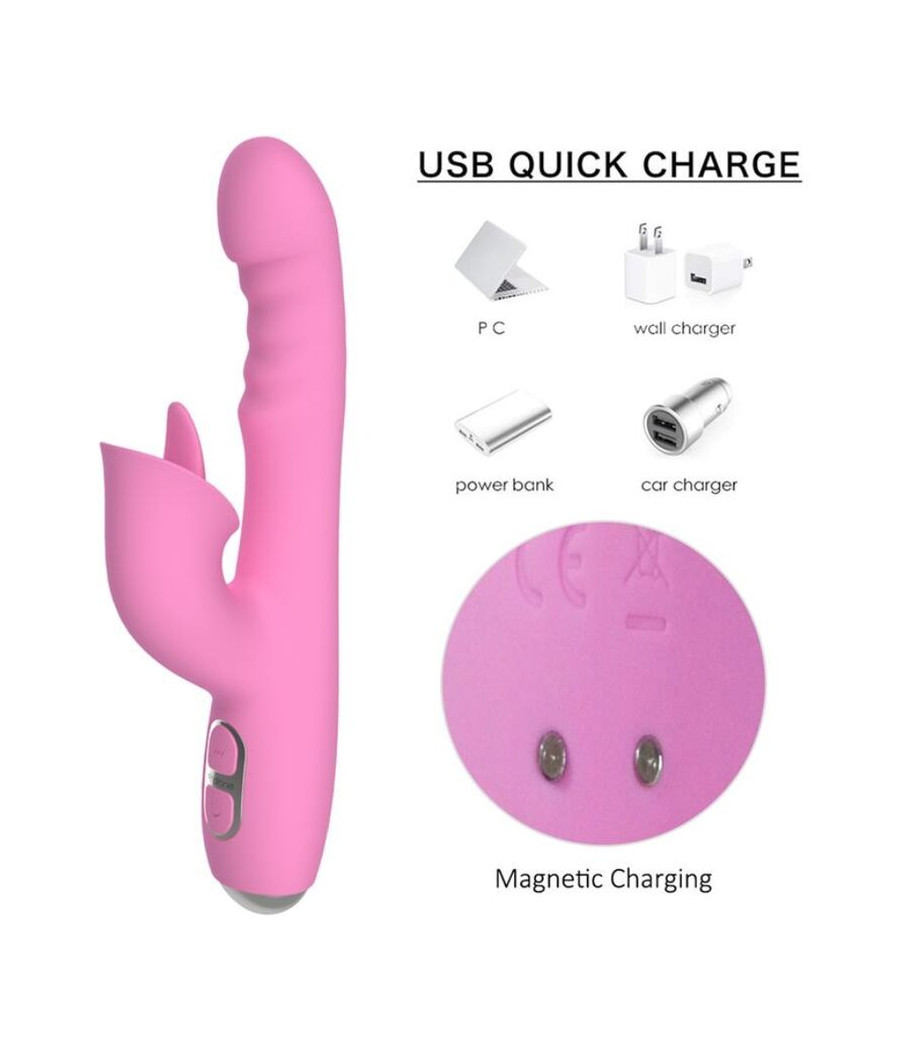NALONE - T-MAY VIBRATORE MAGIC STICK RABBIT - ROSA