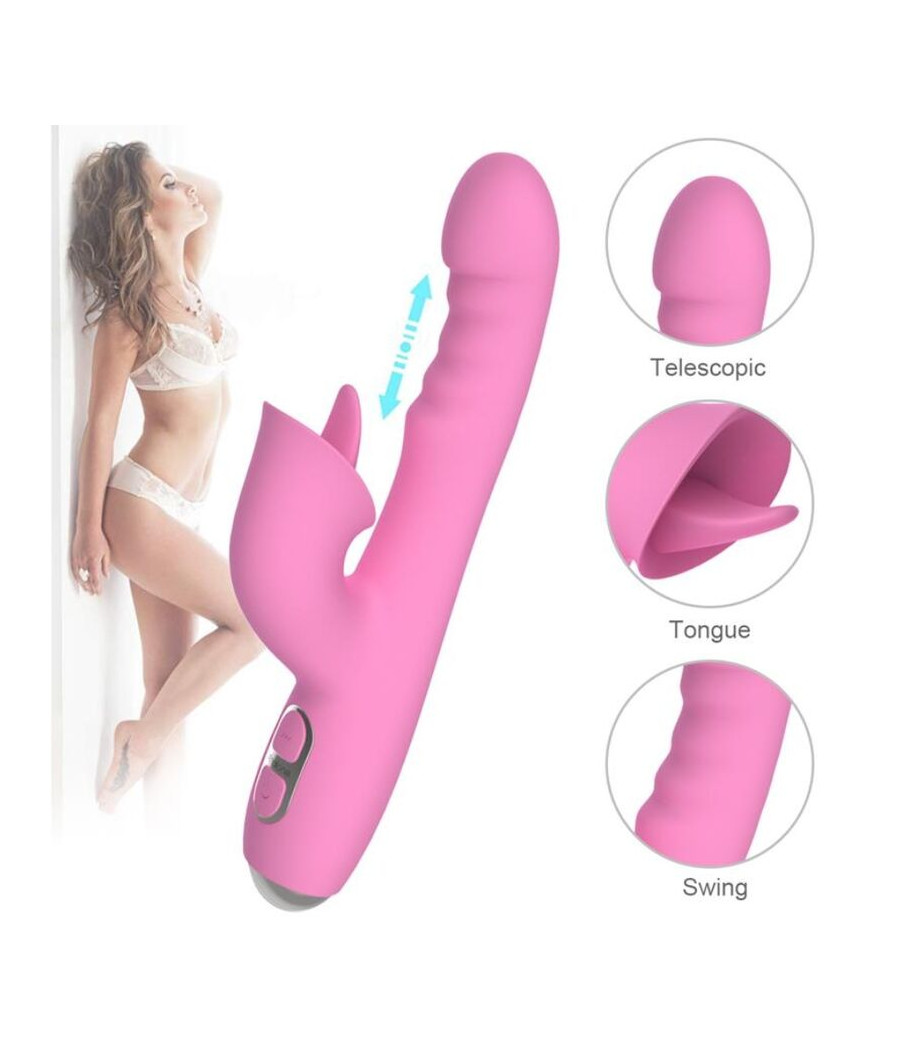 NALONE - T-MAY VIBRATEUR LAPIN MAGIC STICK ROSE
