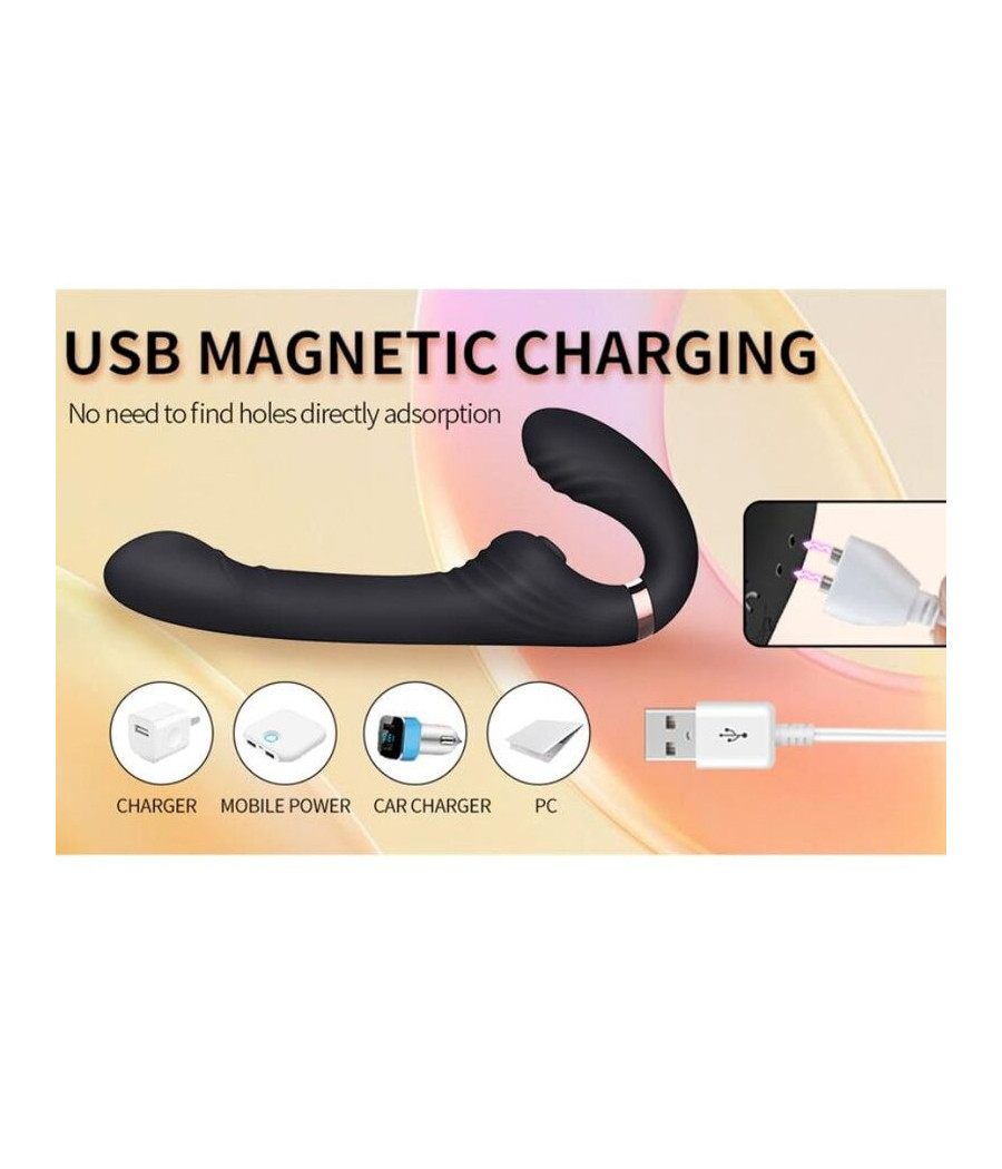 NALONE - ALLOW VIBRADOR DOBLE CON ROTACIÓN Y EMPUJE NEGRO
