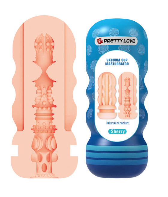 PRETTY LOVE - SHERRY, MASTURBADOR VAGINAL COM VENTOSA E TEXTURAS INTERNAS