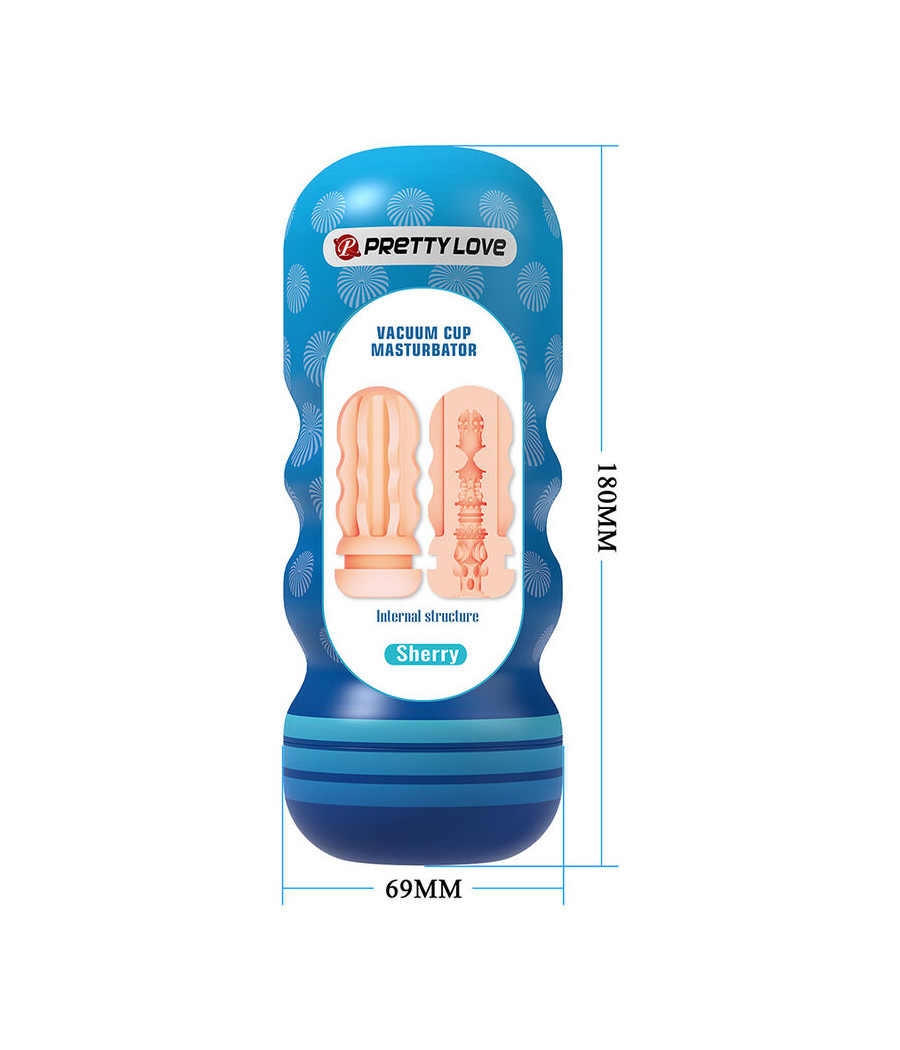 PRETTY LOVE - SHERRY, MASTURBADOR VAGINAL COM VENTOSA E TEXTURAS INTERNAS