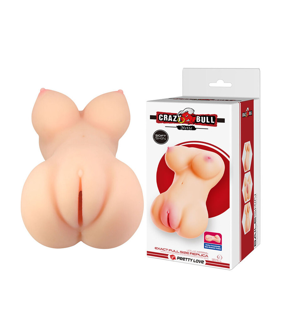 CRAZY BULL - METTE MASTURBADOR REALÍSTICO ANO Y VAGINA CARNE