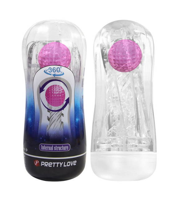 PRETTY LOVE - 360º STRUKTURIERTER MASTURBATIONSBECHER, TRANSPARENT