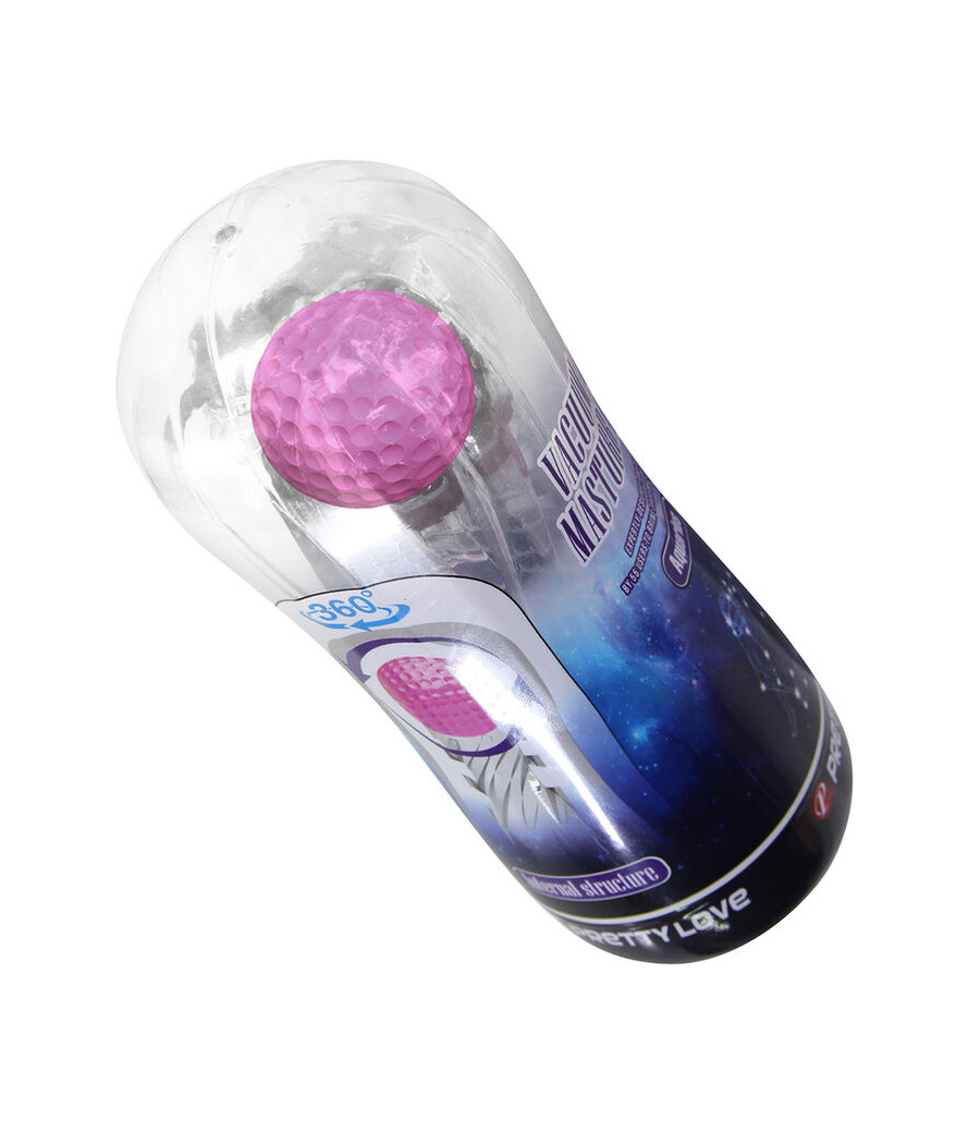 PRETTY LOVE - COPO DE MASTURBAÇÃO TEXTURIZADO 360º TRANSPARENTE