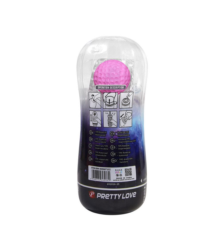 PRETTY LOVE - 360º TEXTURED MASTURBATION CUP CLEAR