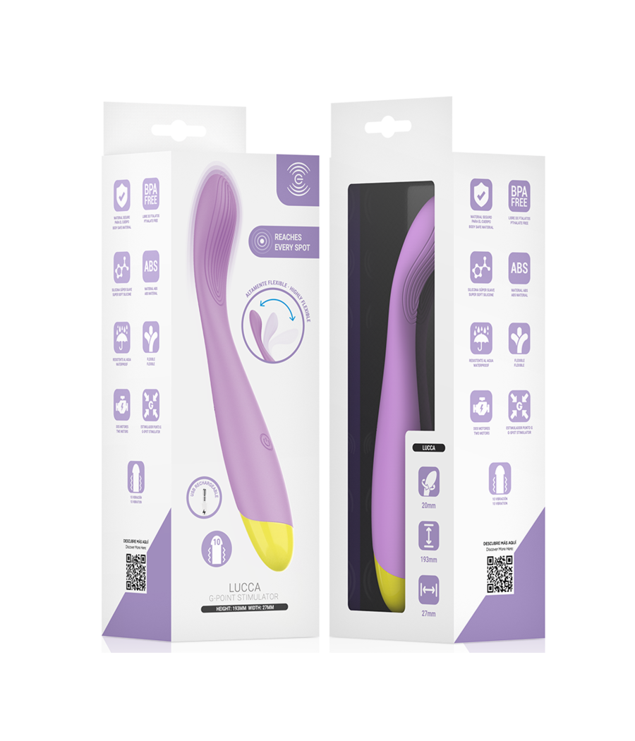 INTENSE - LUCCA STIMULATEUR DE POINT G FLEXIBLE RECHARGEABLE PAR USB