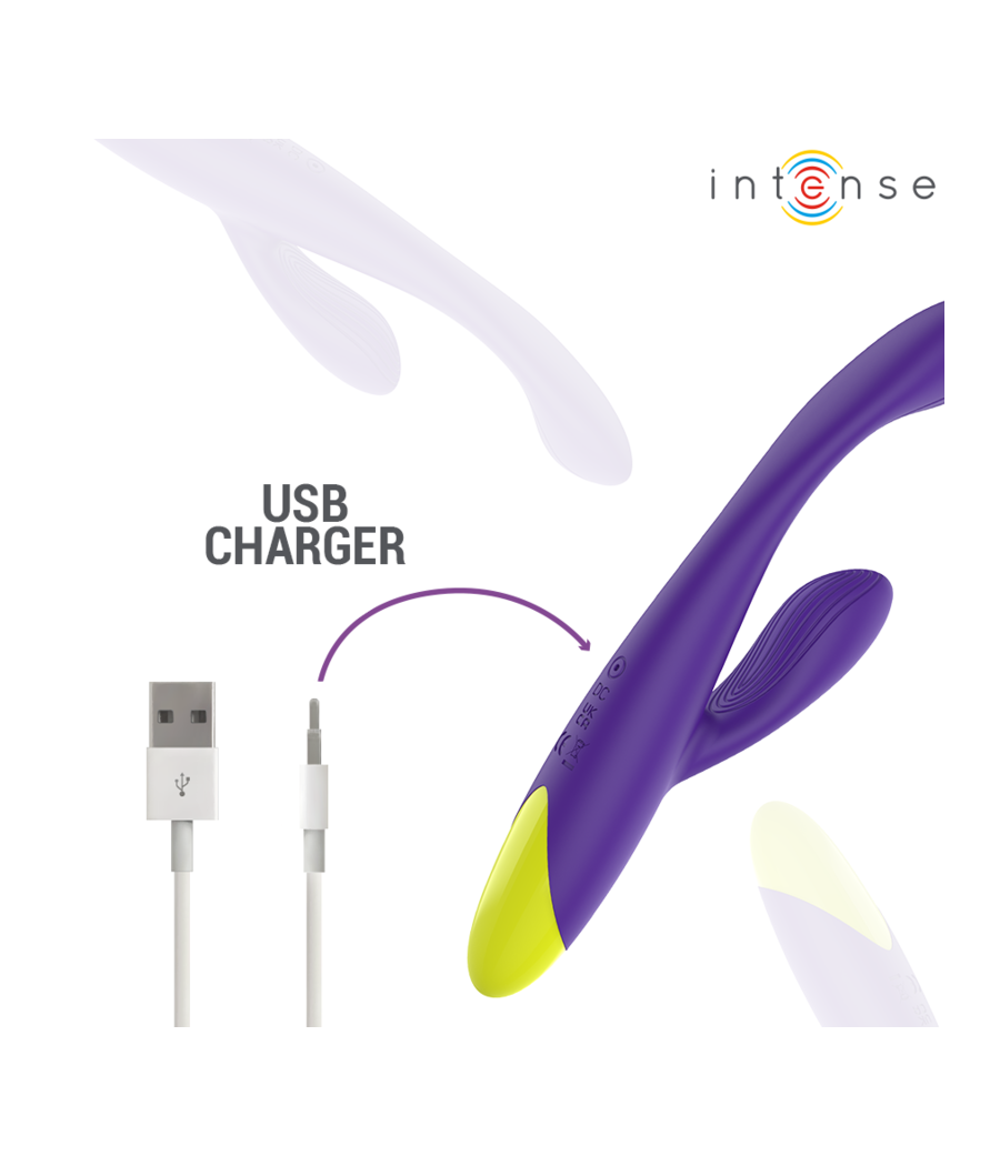 INTENSE - STIMULATEUR LAPIN RECHARGEABLE PAOLO POUR LE POINT G ET LE CLITORIS