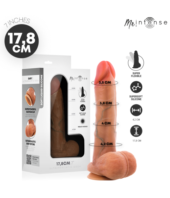 MR INTENSE - GARY S DILDO SILICONA 17.8 CM -Ø- 4.2 CM