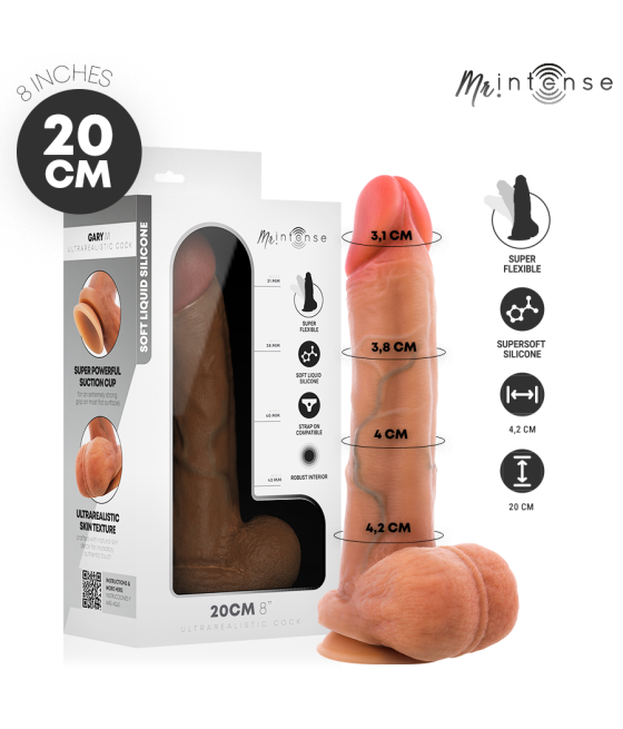 MR INTENSE - GARY M DILDO SILICONA 20 CM -Ø- 4.2 CM
