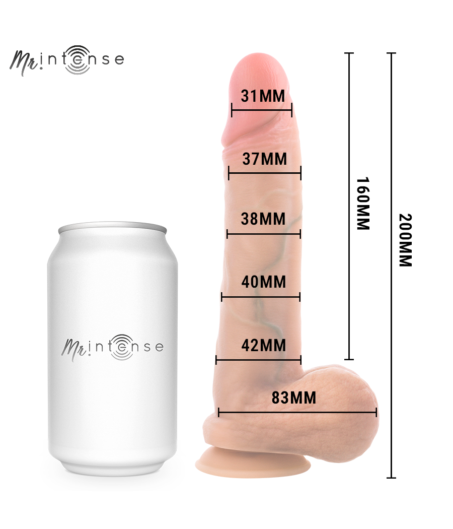MR INTENSE - GARY M PÊNIS DE SILICONE ULTRA-REALISTA COM TESTÍCULOS 20 CM -Ø- 4,2 CM