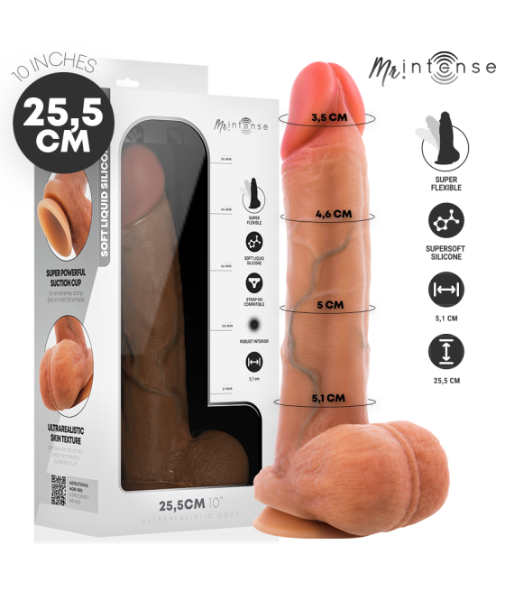 MR INTENSE - GARY XL PÉNIS EN SILICONE ULTRA-RÉALISTE AVEC TESTICULES 25,5 CM -Ø- 5,1 CM
