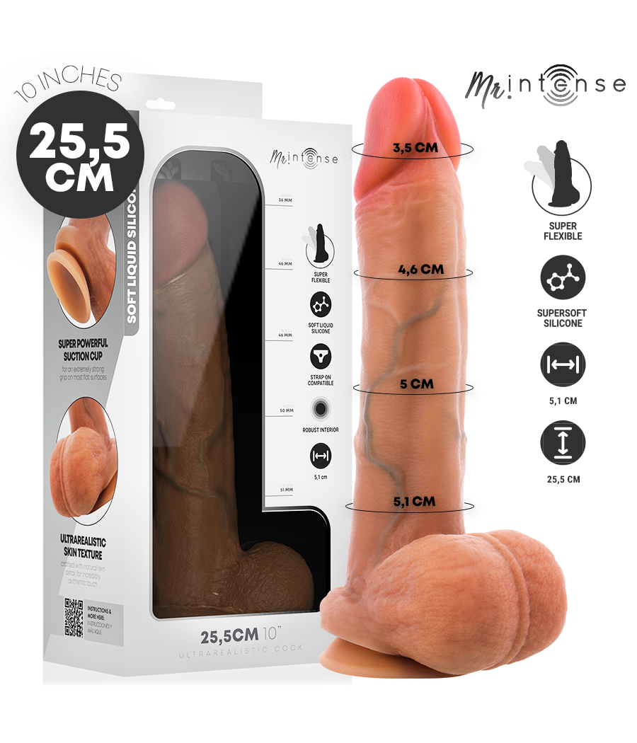 MR INTENSE - GARY XL PENE IN SILICONE ULTRA-REALISTICO CON TESTICOLI 25,5 CM -Ø- 5,1 CM