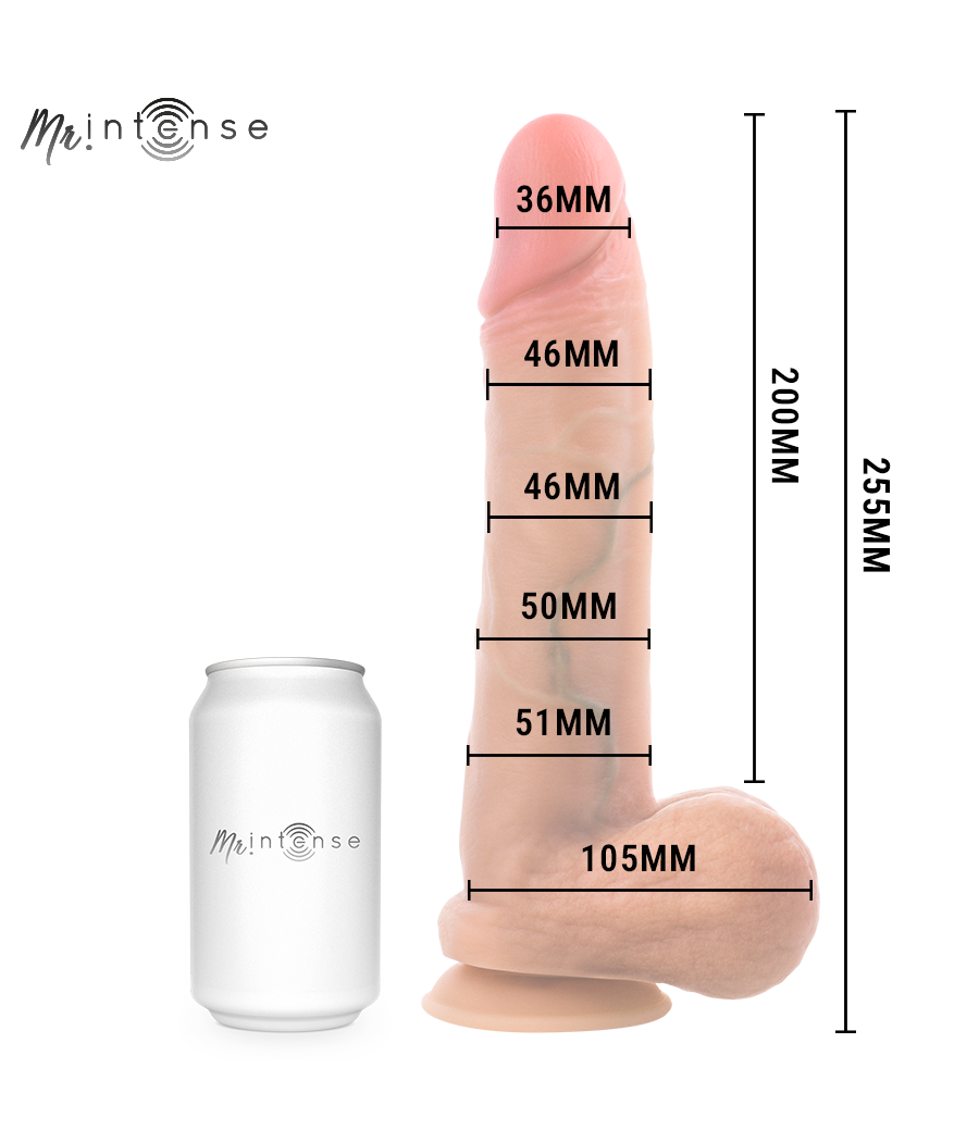 MR INTENSE - GARY XL PÉNIS EN SILICONE ULTRA-RÉALISTE AVEC TESTICULES 25,5 CM -Ø- 5,1 CM