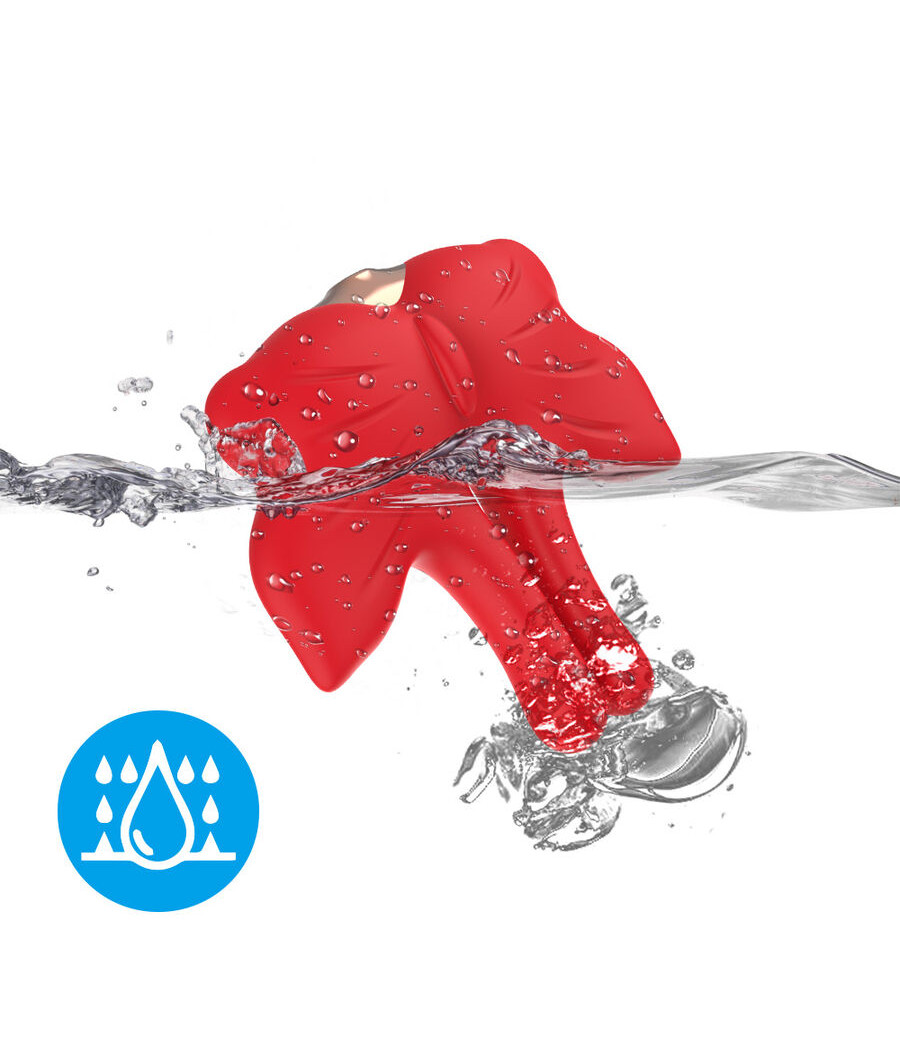 ARMONY - PINZAS PARA PEZONES MAGNÉTICA CON VIBRACIÓN FORMA MARIPOSA ROJO