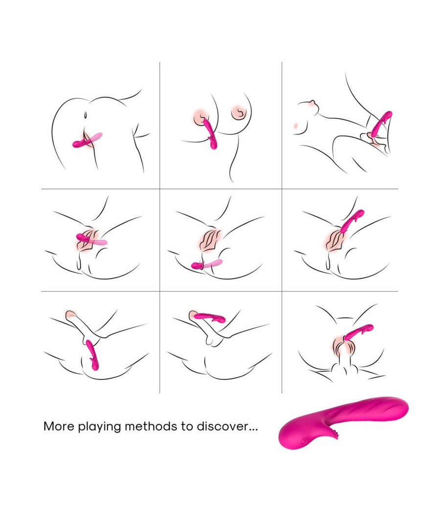 ARMONY - ROMANCE VIBRATOR WITH STIMULATOR FUCHSIA