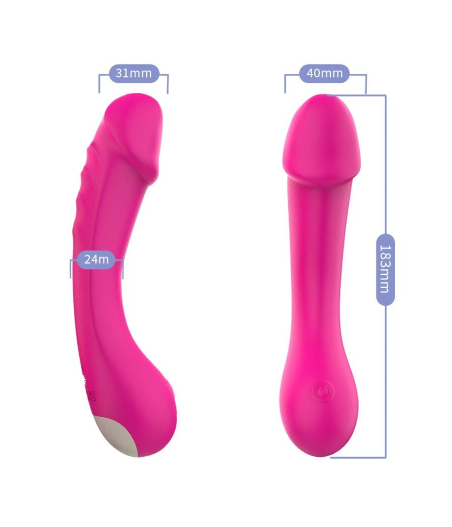 ARMONY - VIBRADOR DILDO G-SPOT SILICONE FÚCSIA