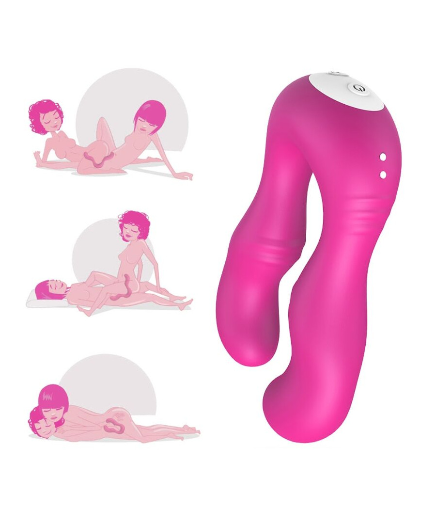 ARMONY - VIBRADOR SERAPH DUPLO CONTROLE REMOTO FÚCSIA