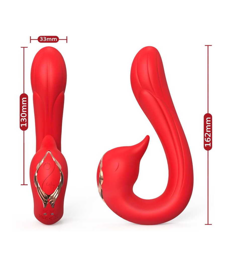 ARMONY - DELFIN VIBRADOR MULTIPOSICION & EFECTO CALOR ROJO