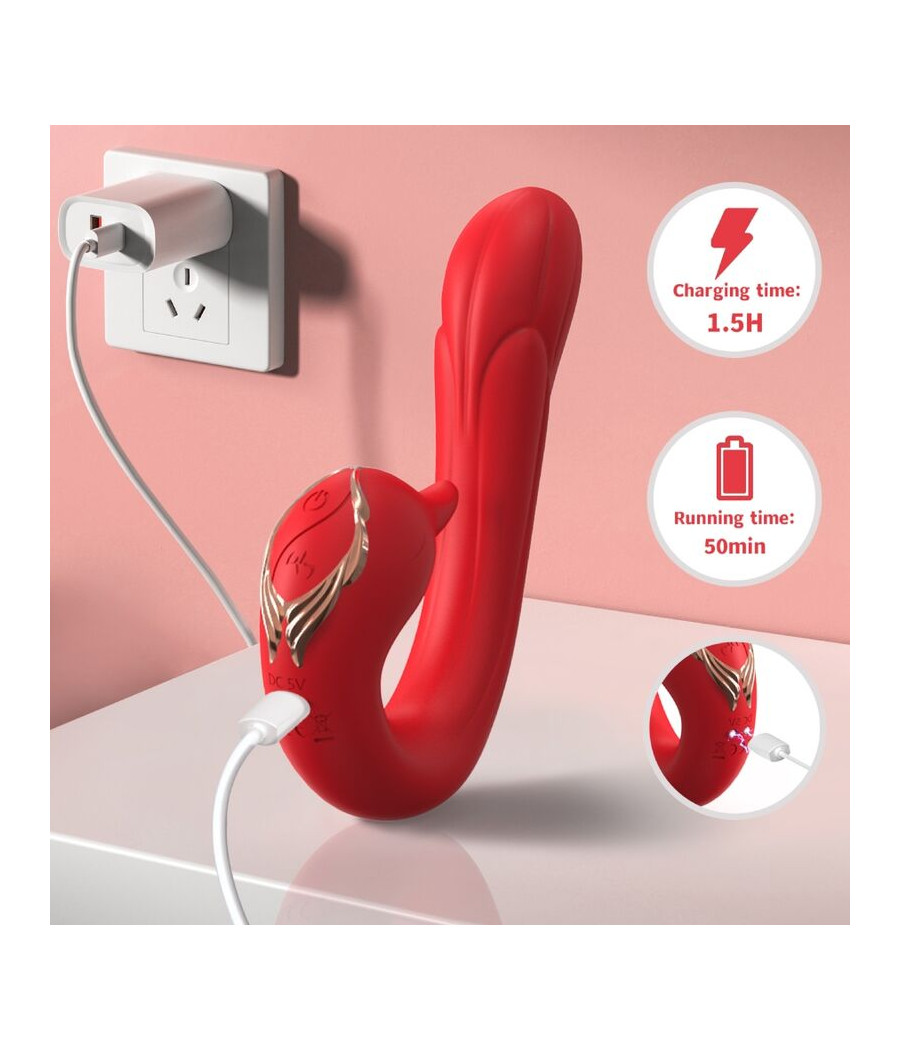 ARMONY - DELFIN VIBRATOR MULTIPOSITION & WÄRMEEFFEKT ROT