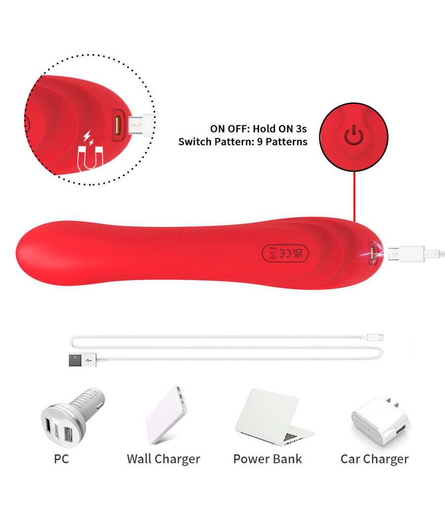 ARMONY - VIBRADOR CON LENGUA OSCILANTE ROJO