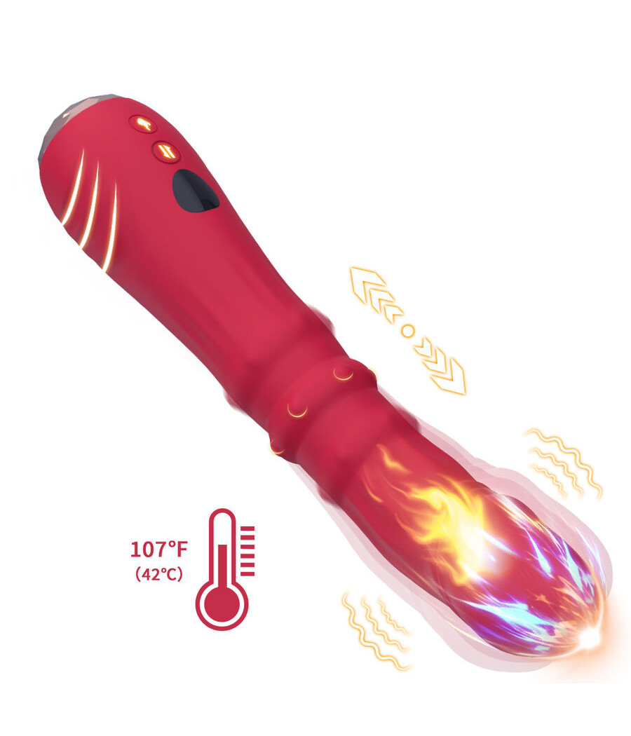 ARMONY - DILDO VIBRADOR ESTIMULADOR PUNTO A TERMOAJUSTABLE ROJO