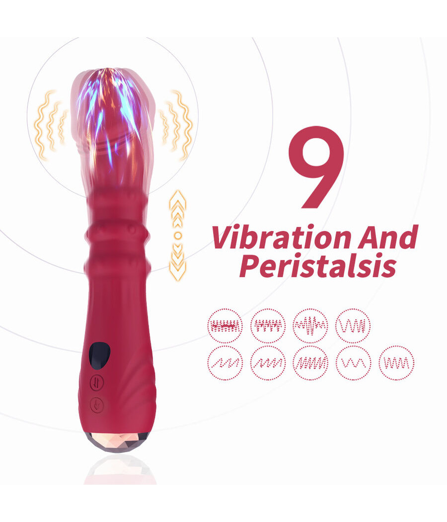 ARMONY - VIBRADOR ESTIMULADOR TERMO-AJUSTÁVEL POINT A DILDO VERMELHO