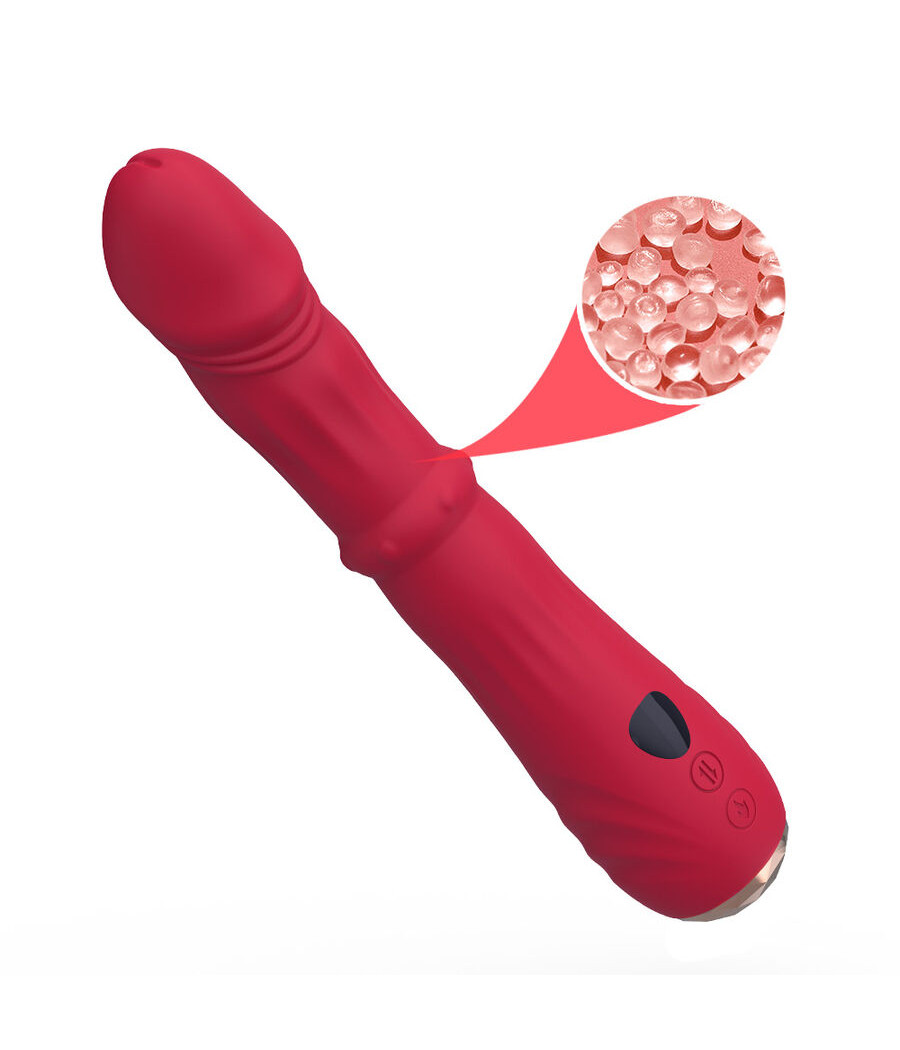 ARMONY - DILDO VIBRATEUR POINT A THERMO-RÉGLABLE ROUGE