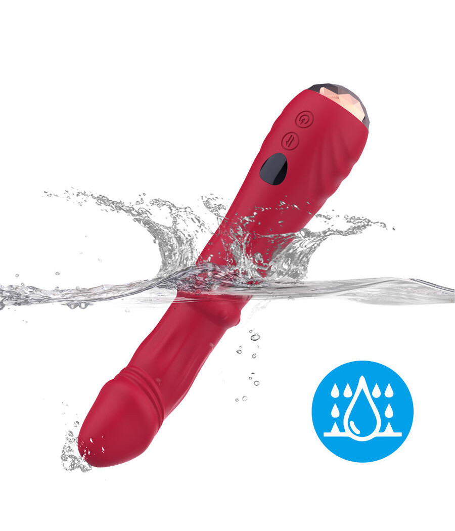 ARMONY - DILDO VIBRADOR ESTIMULADOR PUNTO A TERMOAJUSTABLE ROJO