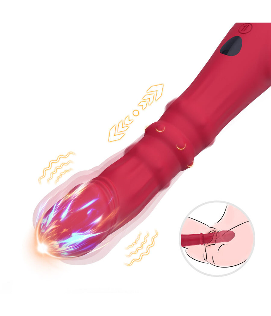 ARMONY - THERMO-ADJUSTABLE POINT A STIMULATOR VIBRATOR DILDO RED