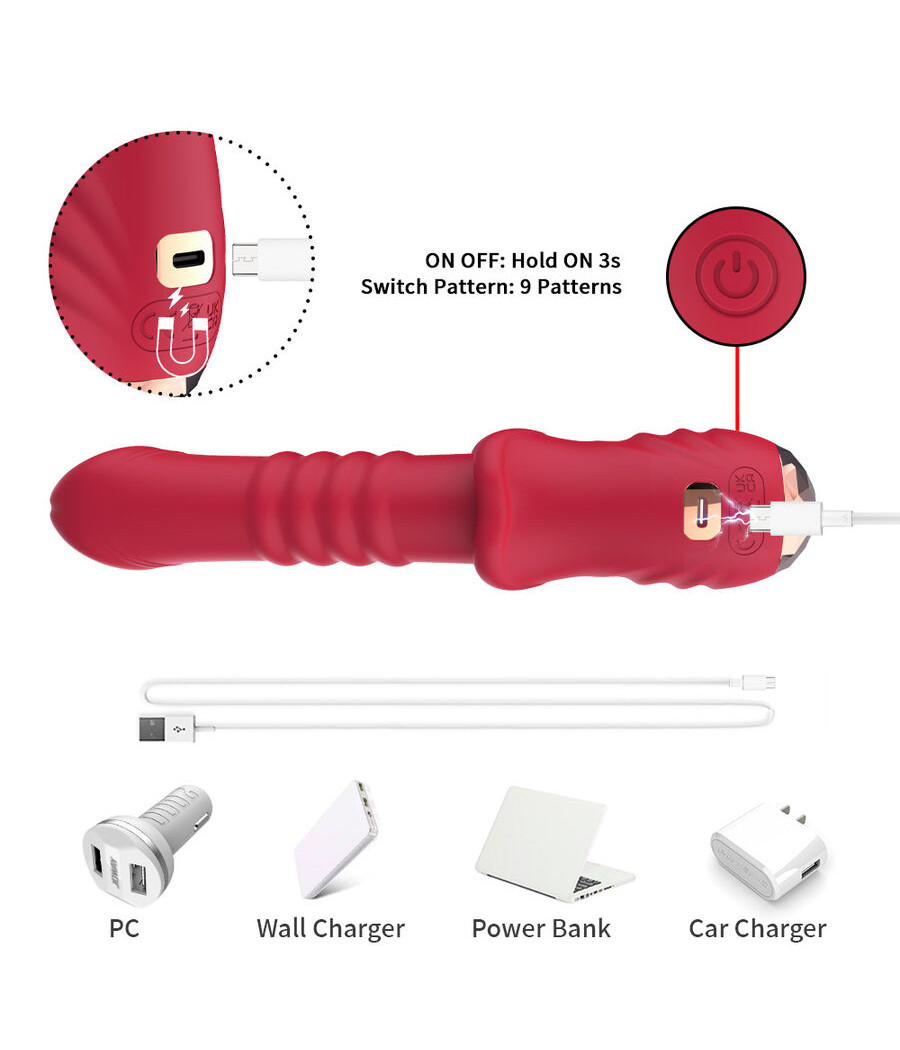 ARMONY - DILDO VIBRADOR ESTIMULADOR PUNTO A ROJO