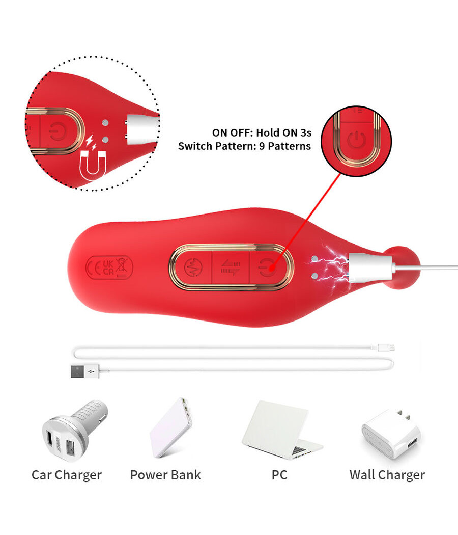ARMONY - VIBRADOR ANAL PANTY ESTIMULADOR PUNTO C Y G CONTROL REMOTO ROJO