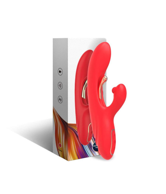 ARMONY - VIBRADOR ESTIMULADOR PUNTO G Y CLÍTORIS CON LENGUA OSCILANTE ROJO