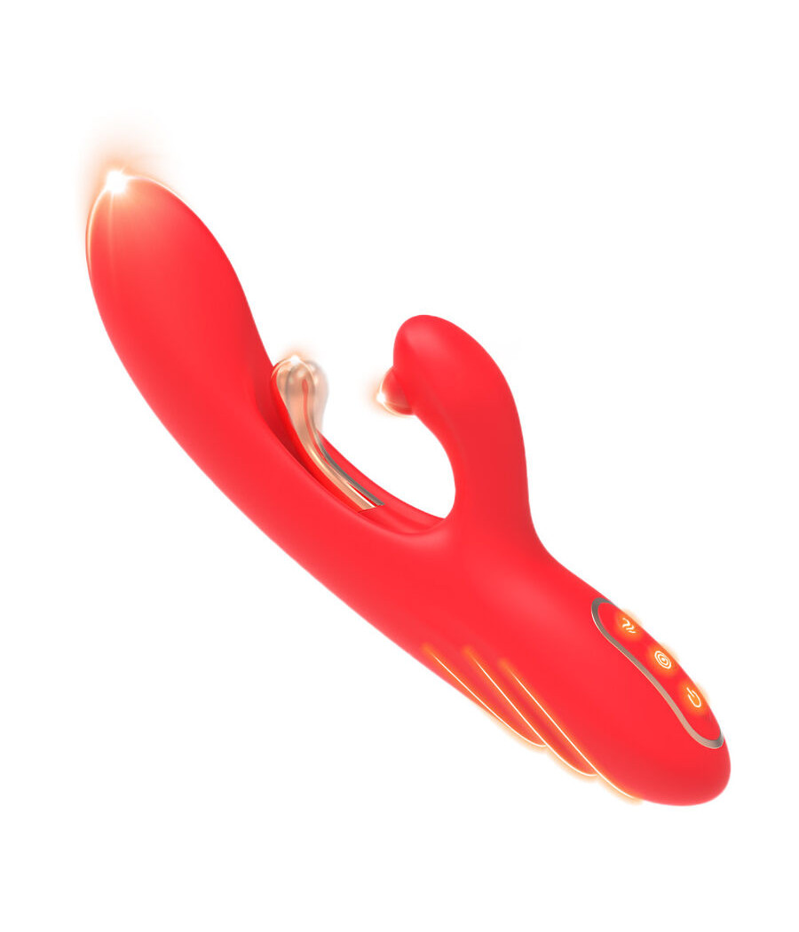 ARMONY - G-PUNKT- UND KLITORIS-STIMULATOR-VIBRATOR MIT OSZILLIERENDER ZUNGE ROT