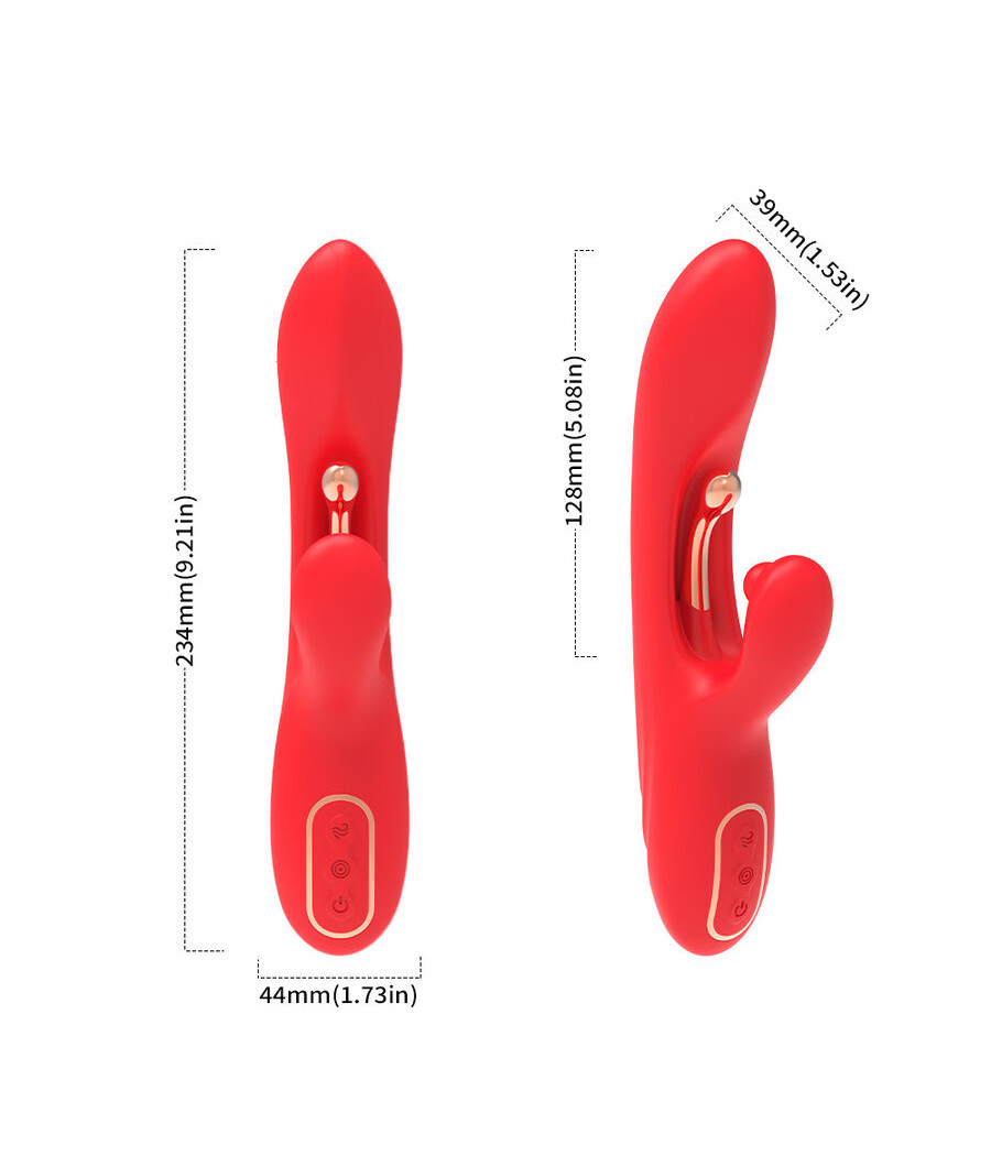 ARMONY - G-PUNKT- UND KLITORIS-STIMULATOR-VIBRATOR MIT OSZILLIERENDER ZUNGE ROT